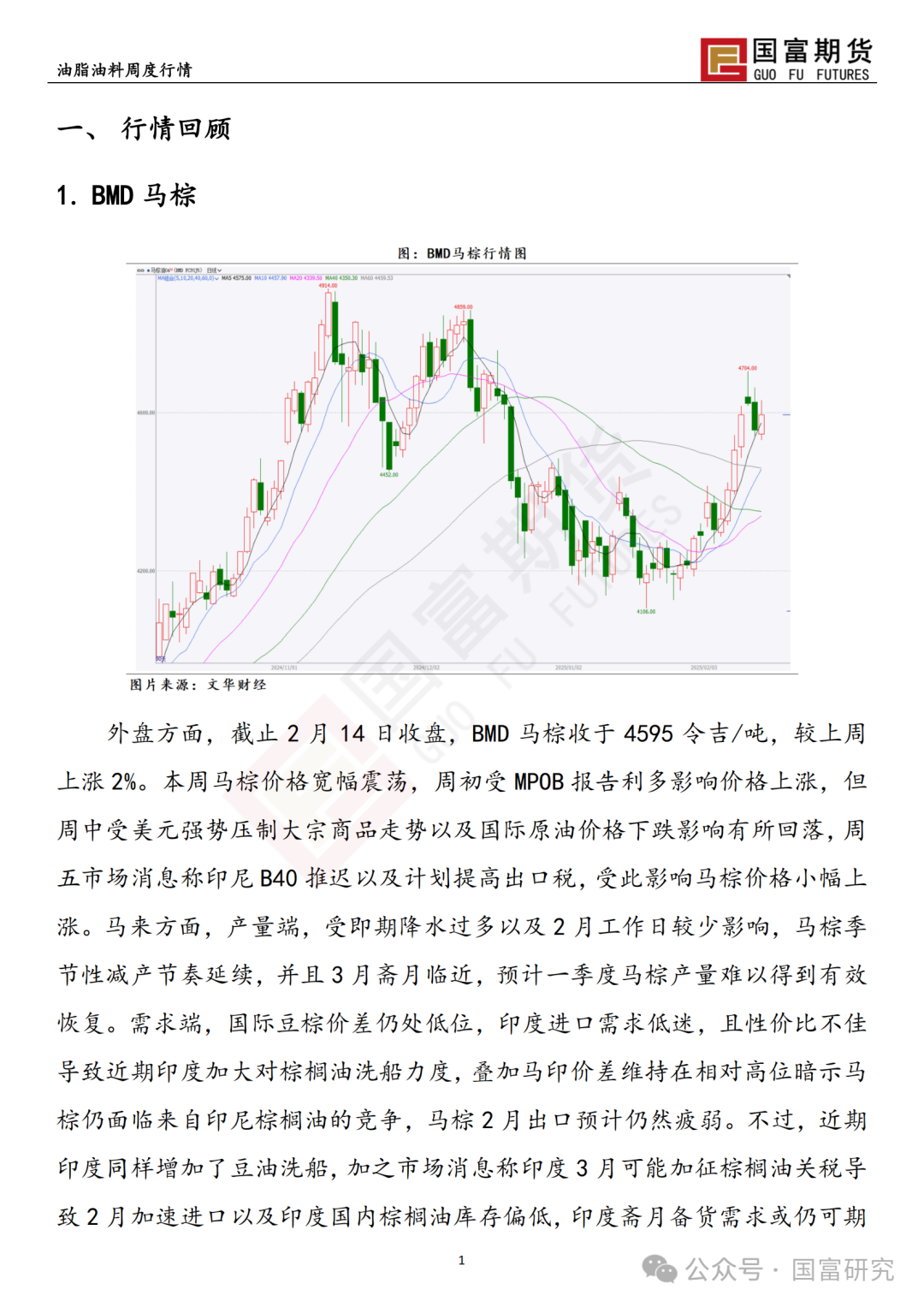 【国富棕榈油研究周报】MPOB 报告利多，棕榈油宽幅震荡